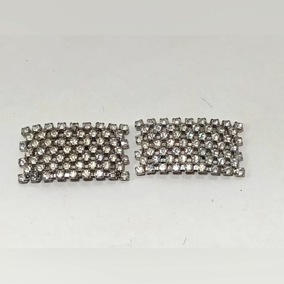 Vintage Musi Rhinestone Shoe Clip Set of 2 - Picture 1 of 6